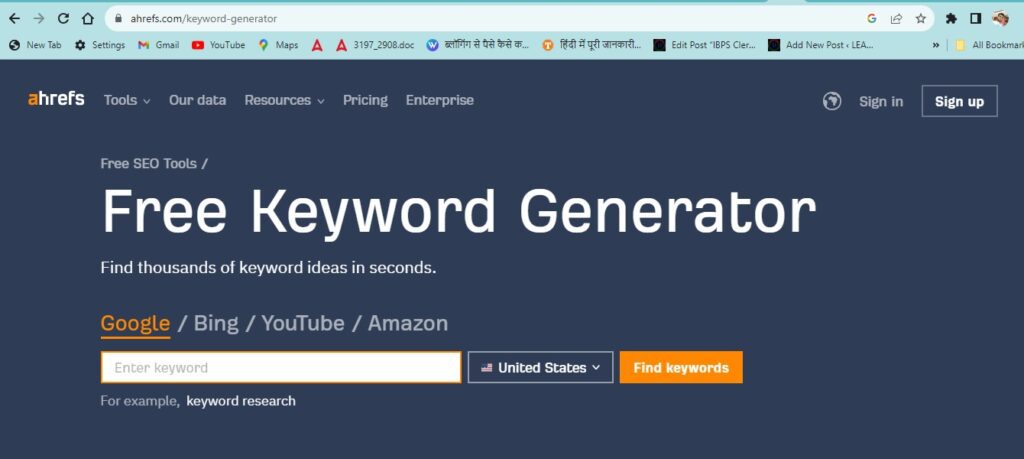 Free Keyword Research Tools 2024