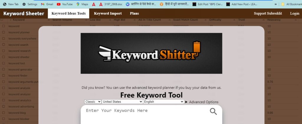 Free Keyword Research Tools 2024